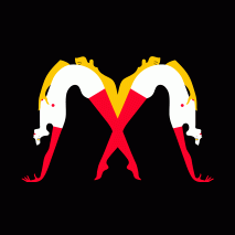 Letter M from Malika Favre's Kama Sutra typeface