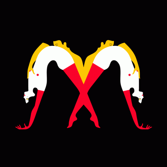 Letter M from Malika Favre's Kama Sutra typeface