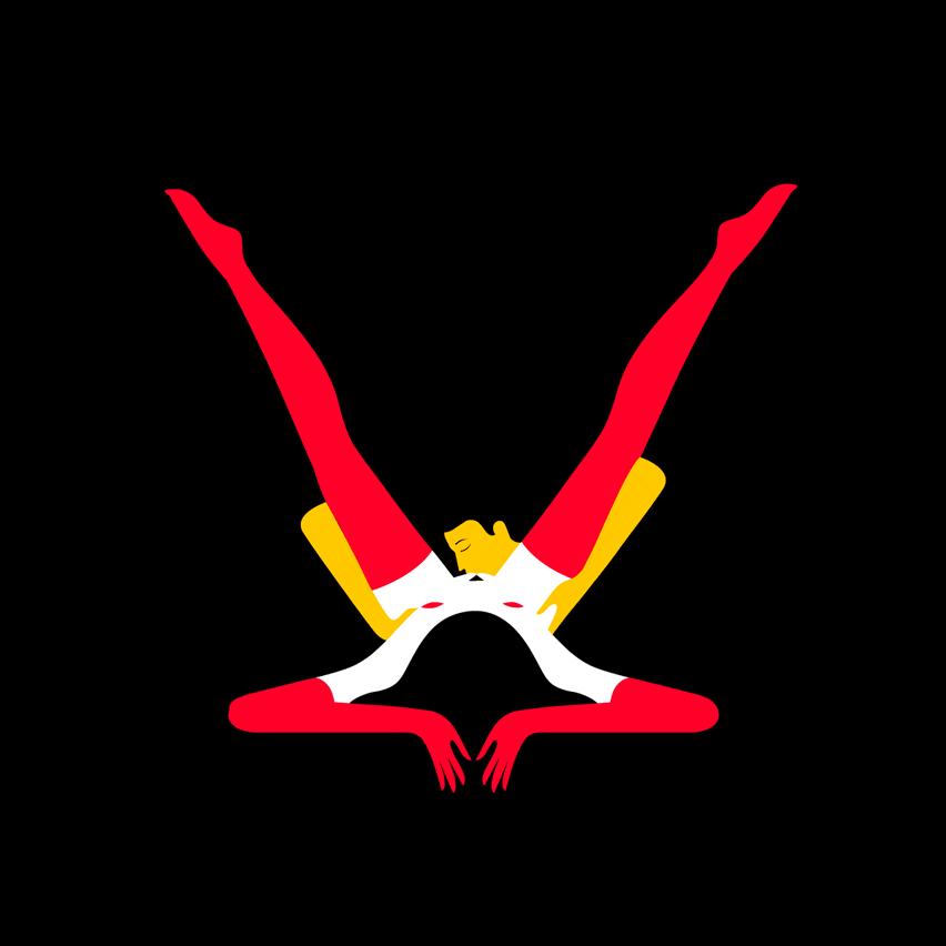 Letter V from the Kama Sutra typeface