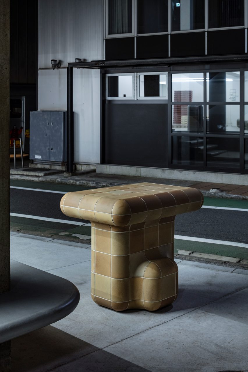 Tiled sculpture by Max Lamb for Tajimi Custom Tiles