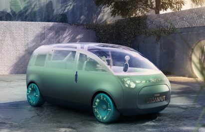 The exterior of the MINI Vision Urbanaut concept vehicle