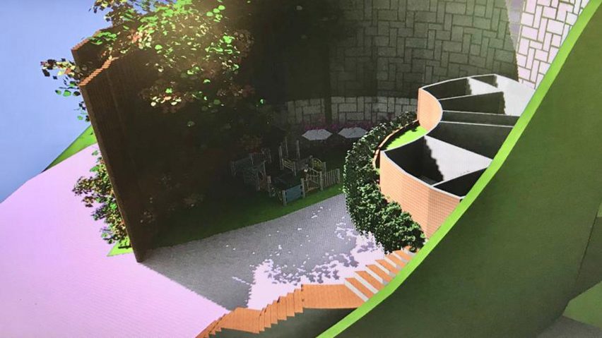 Alice Ippolito created a digital render of a school