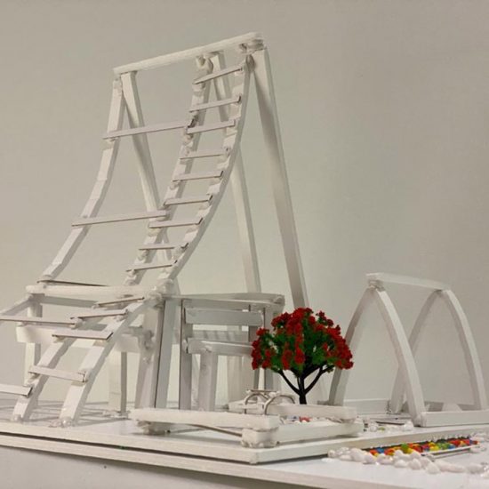 A model of Green Home by Queenie Sun on show as part of the Architectural Design Award at My ArchiSchool's My ArchiDesign Day