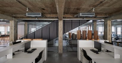 Central stair in Shanghai office