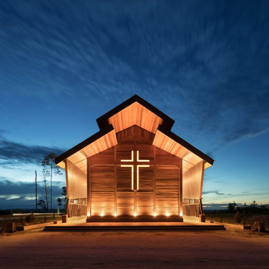 Timber church in Indonesia