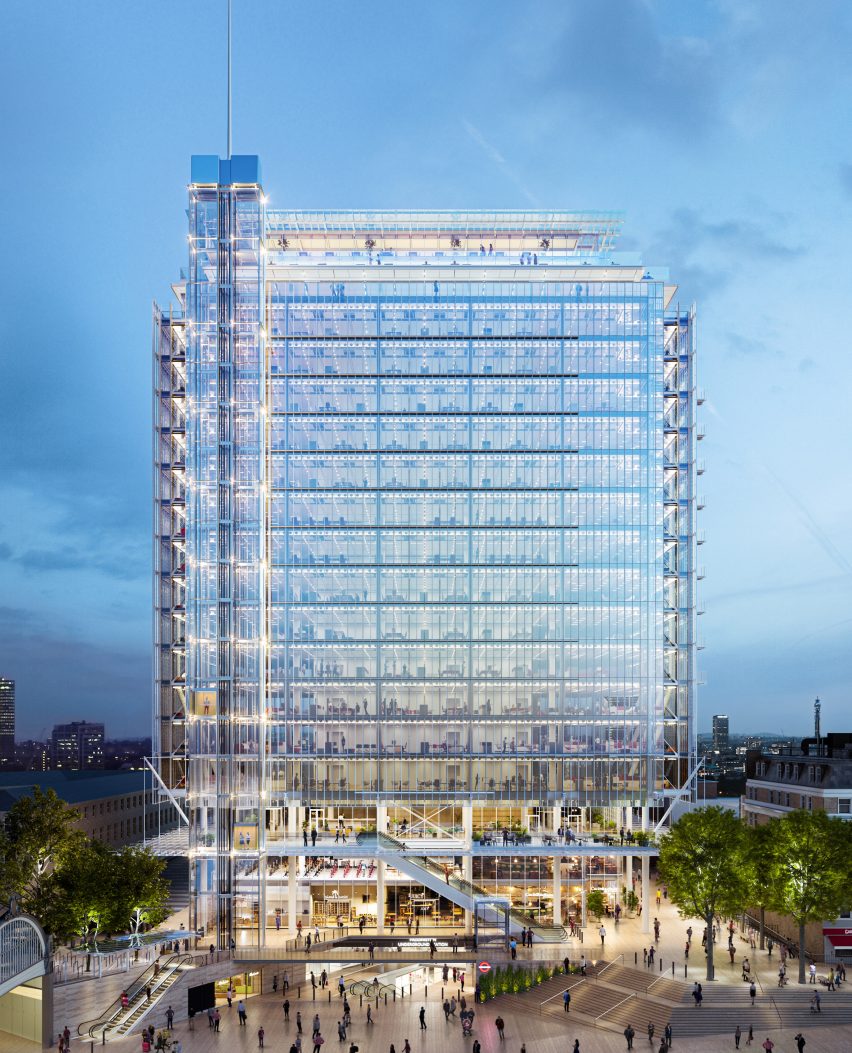 Paddington Square, designed by Renzo Piano