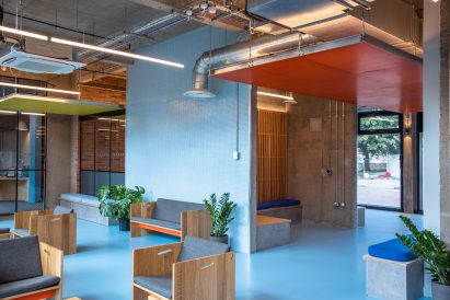 Communal area of Béton House at Park Hill by Whittam Cox Architects