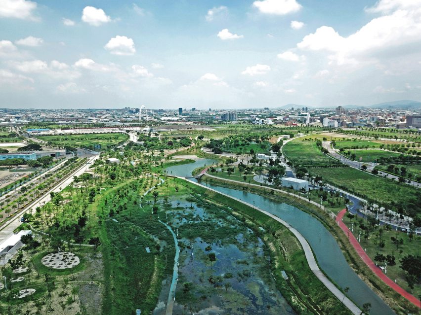 Phase Shifts Park designed by landscape architects Mosbach Paysagistes in Taichung, Taiwan