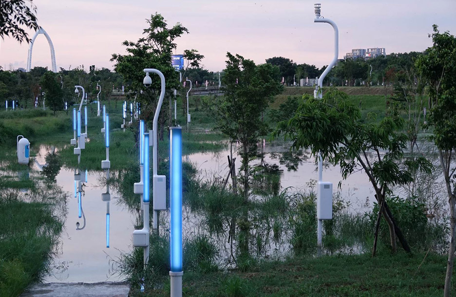 Phase Shifts Park designed by landscape architects Mosbach Paysagistes in Taichung, Taiwan