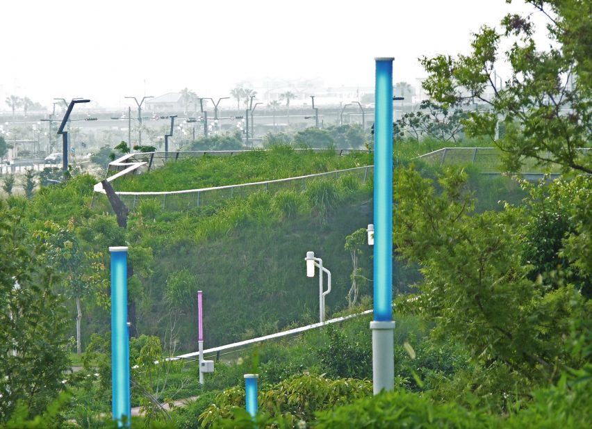 Phase Shifts Park designed by landscape architects Mosbach Paysagistes in Taichung, Taiwan