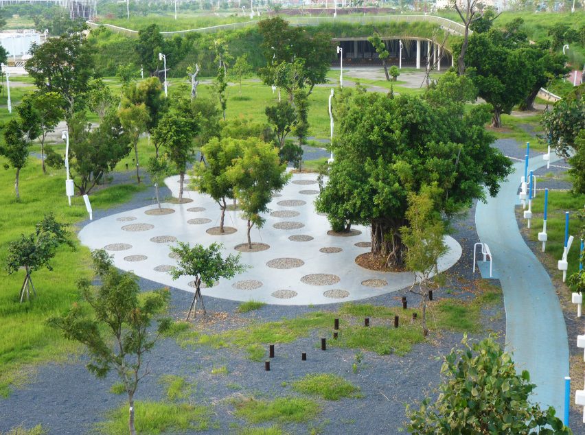 Phase Shifts Park designed by landscape architects Mosbach Paysagistes in Taichung, Taiwan