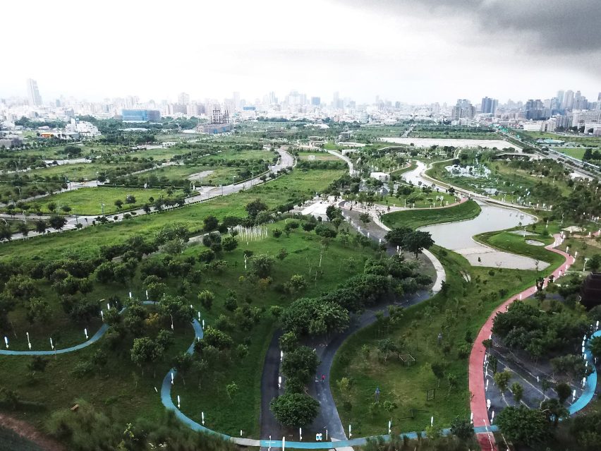 Phase Shifts Park designed by landscape architects Mosbach Paysagistes in Taichung, Taiwan