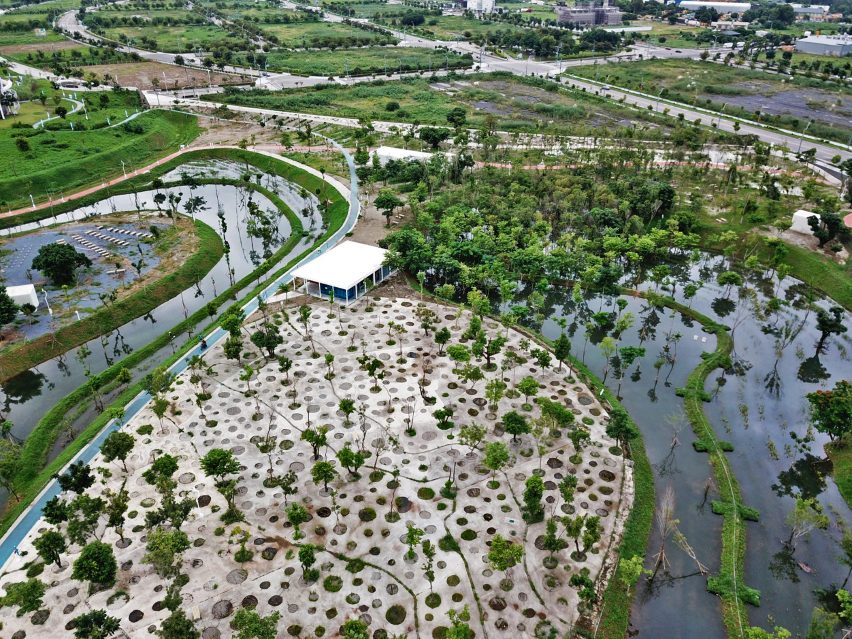 Phase Shifts Park designed by landscape architects Mosbach Paysagistes in Taichung, Taiwan