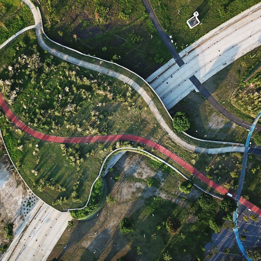 Phase Shifts Park designed by landscape architects Mosbach Paysagistes in Taichung, Taiwan