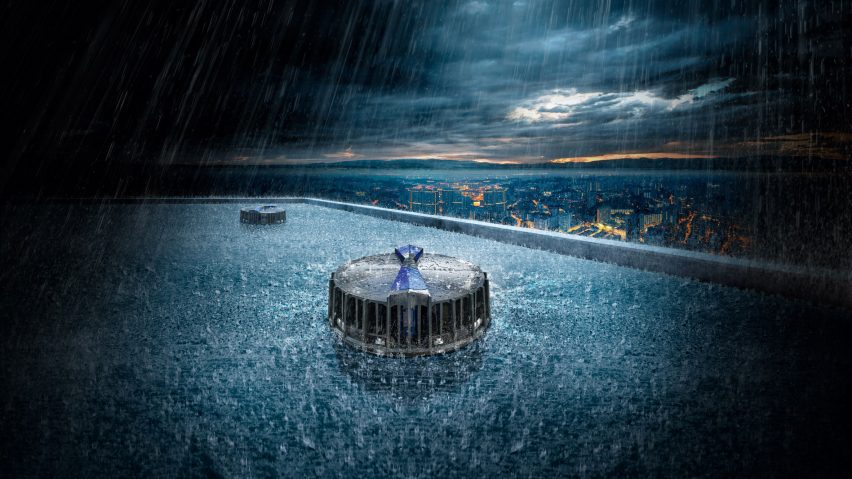 Visual of the Pluvia drainage system by Geberit
