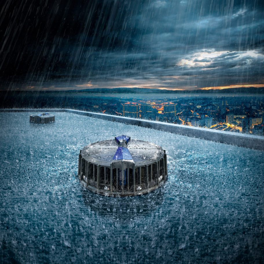 Visual of the Pluvia drainage system by Geberit