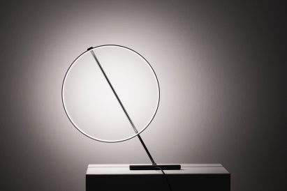 Rotating light of Poise lamp by Robert Dabi