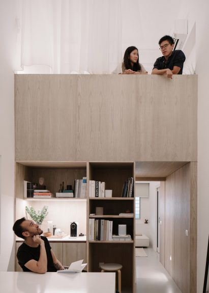 Project #13 by Studio Wills + Architects includes a mezzanine-level tea room