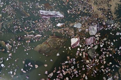 A close up of the Reconciled Fragments coffee table surface