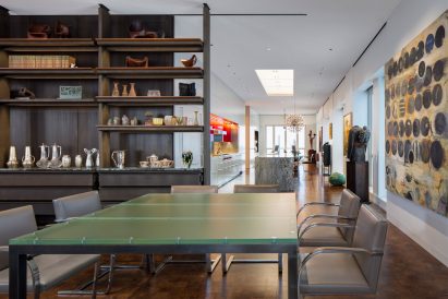 Dining room of Residence for Two Collectors by Wheeler Kearns Architects