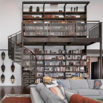 Chainmail drapery at Residence for Two Collectors by Wheeler Kearns Architects
