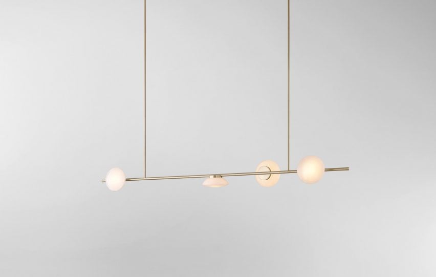 Horizontal Ceto chandelier by Ross Gardam
