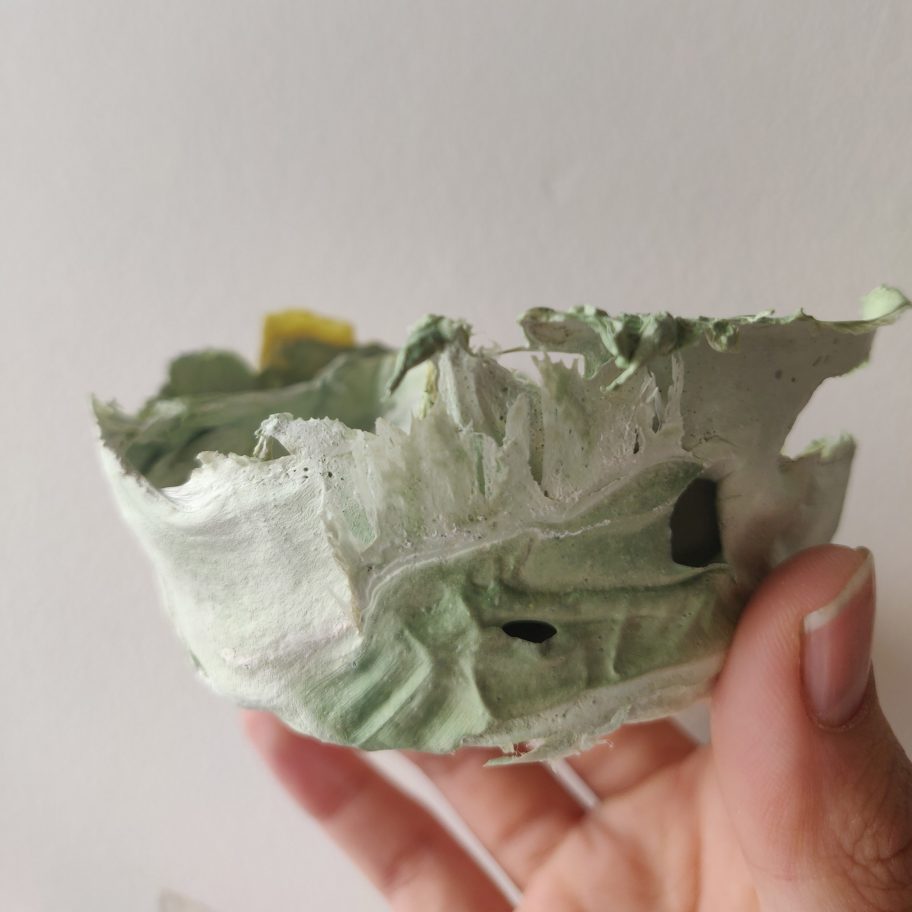 Green bowl from Sachi Tungare's Jugaad collection