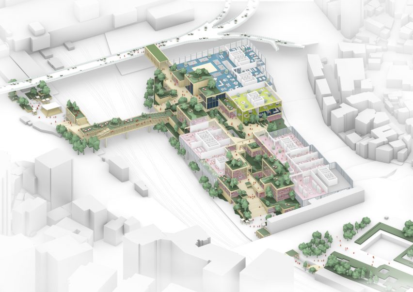 Site plan for the Seoul Valley proposal in South Korea by Henning Larsen