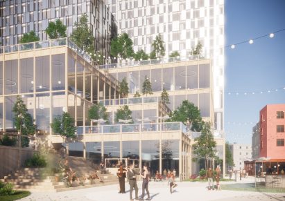 Retail spaces in Henning Larsen's Seoul Valley proposal for South Korea