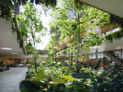 A green space in Henning Larsen's Seoul Valley proposal for South Korea