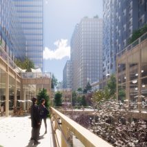 A terrace in Henning Larsen's Seoul Valley proposal for South Korea