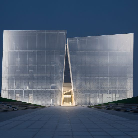 Shuifa Geographic Information Industrial Park Exhibition Center by AOE in China