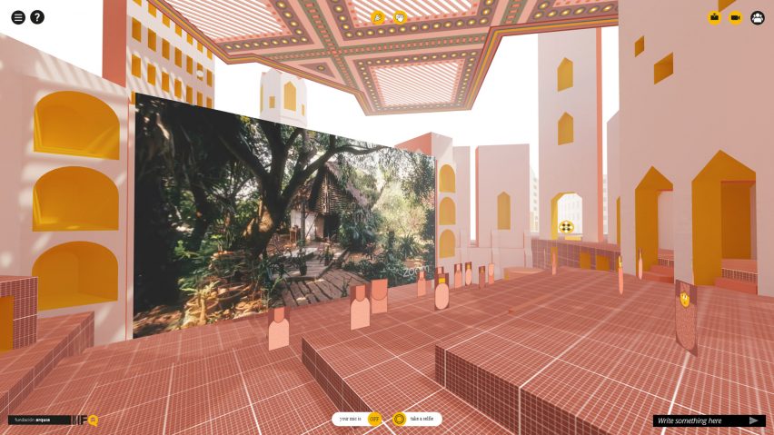 View of virtual architecture conference by Space Popular
