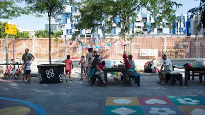 A photo of the Poblenou Superilla in Barcelona