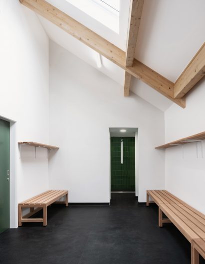 Changing room in cricket club