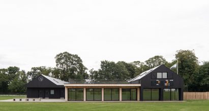 Cricket pavilion in London