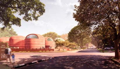 Street view of Adjaye Associates' proposed Thabo Mbeki Presidential Library