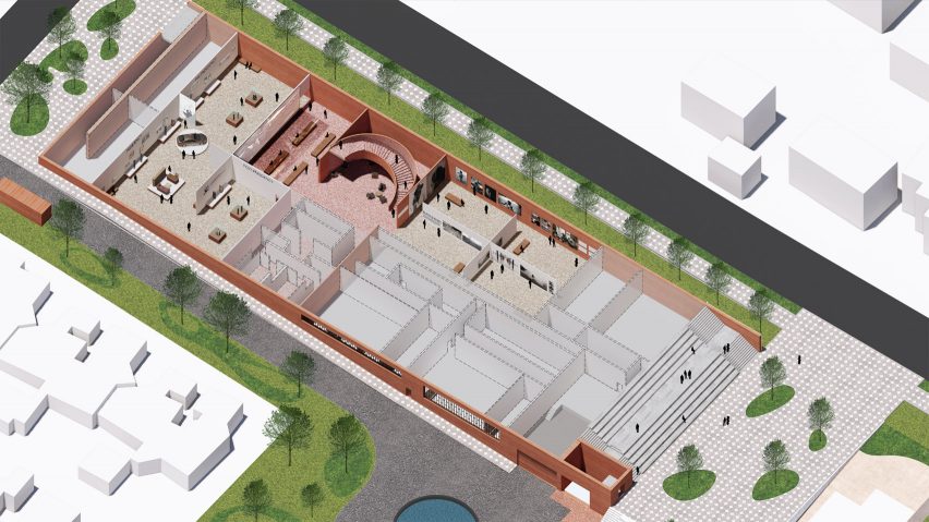 Lower Level of Adjaye Associates' proposed Thabo Mbeki Presidential Library