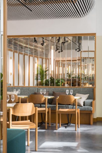 Restaurant inside The Bureau co-working space in Paris