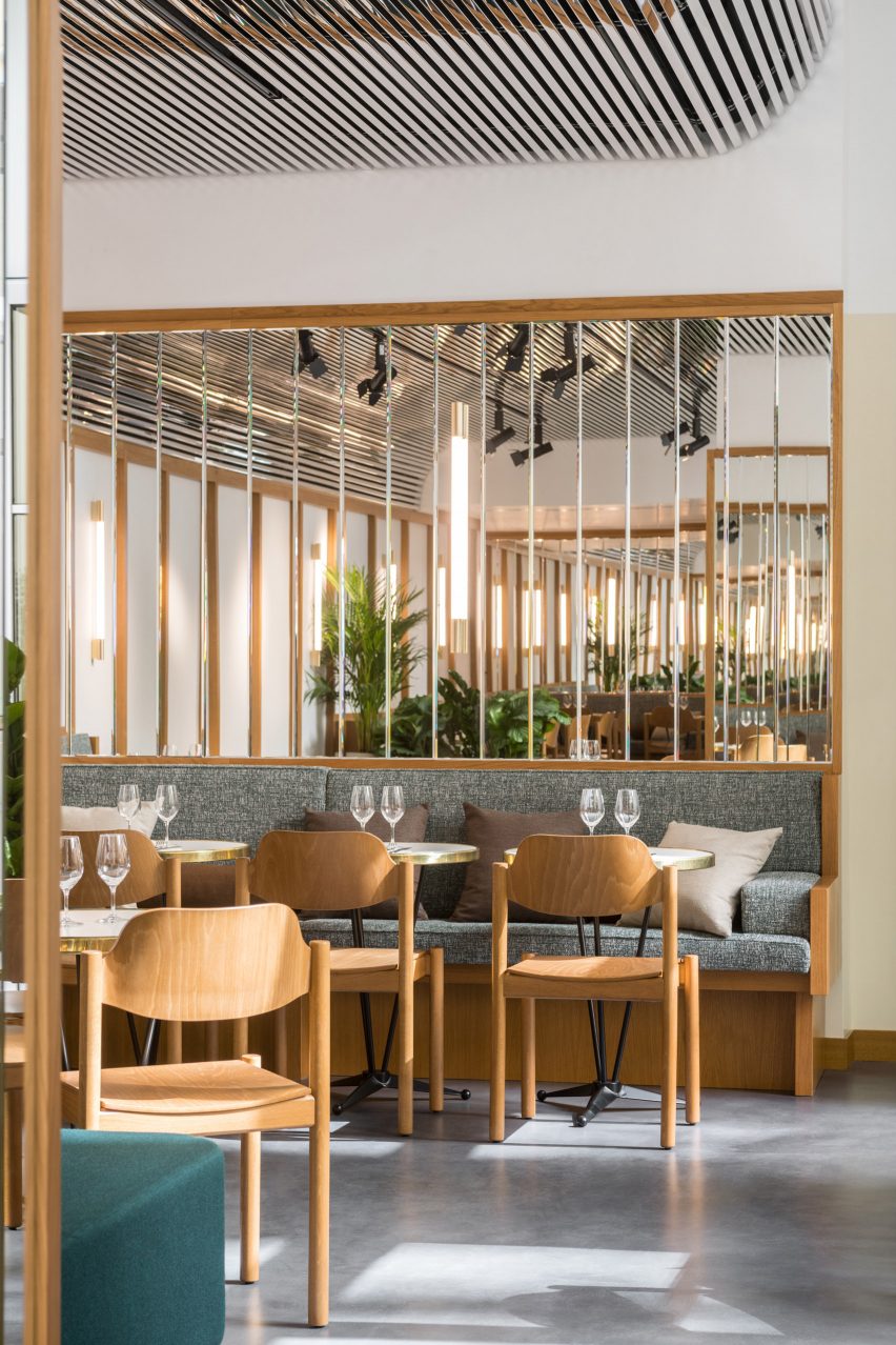 Restaurant inside The Bureau co-working space in Paris