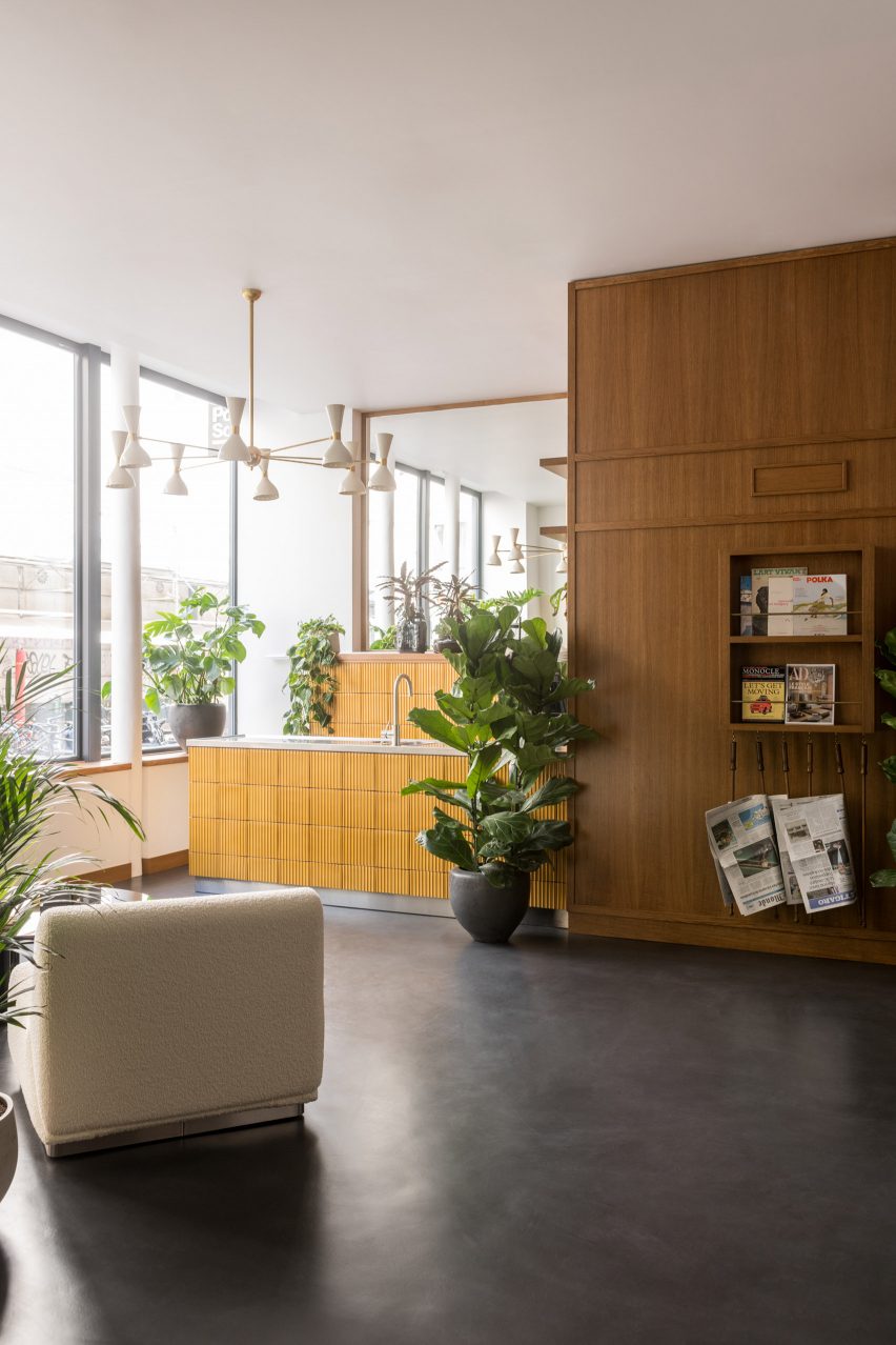 Interiors of The Bureau co-working space in Paris