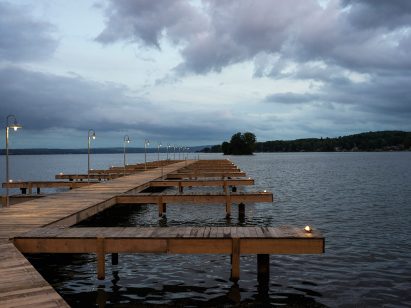 Boardwalk in The Lake House on Canandaigua hotel by Studio Tack and the Brooklyn Home Company