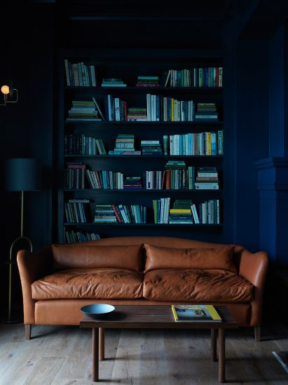 Library and bar in The Lake House on Canandaigua hotel by Studio Tack and the Brooklyn Home Company