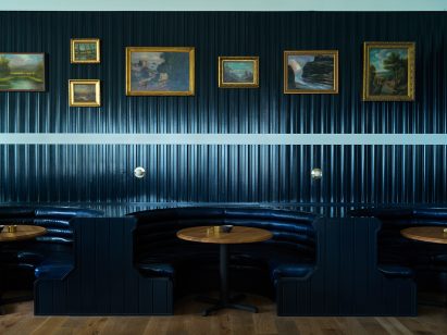 The Rose Tavern restaurant in The Lake House on Canandaigua hotel by Studio Tack and the Brooklyn Home Company
