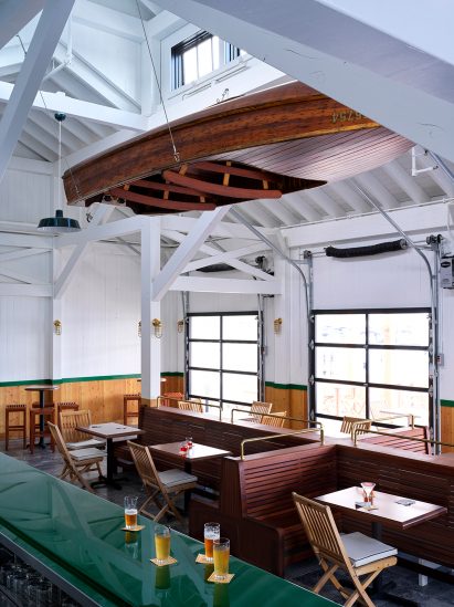 The Sand Bar in The Lake House on Canandaigua hotel by Studio Tack and the Brooklyn Home Company