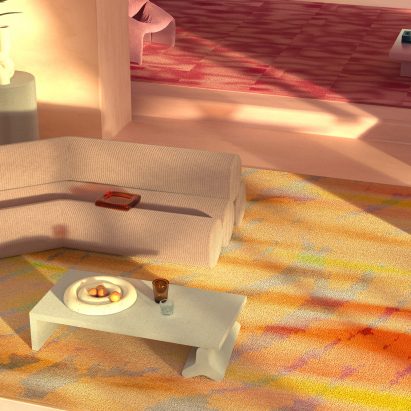 Render of Ember carpet from Chromatic collection by Tsar Carpets