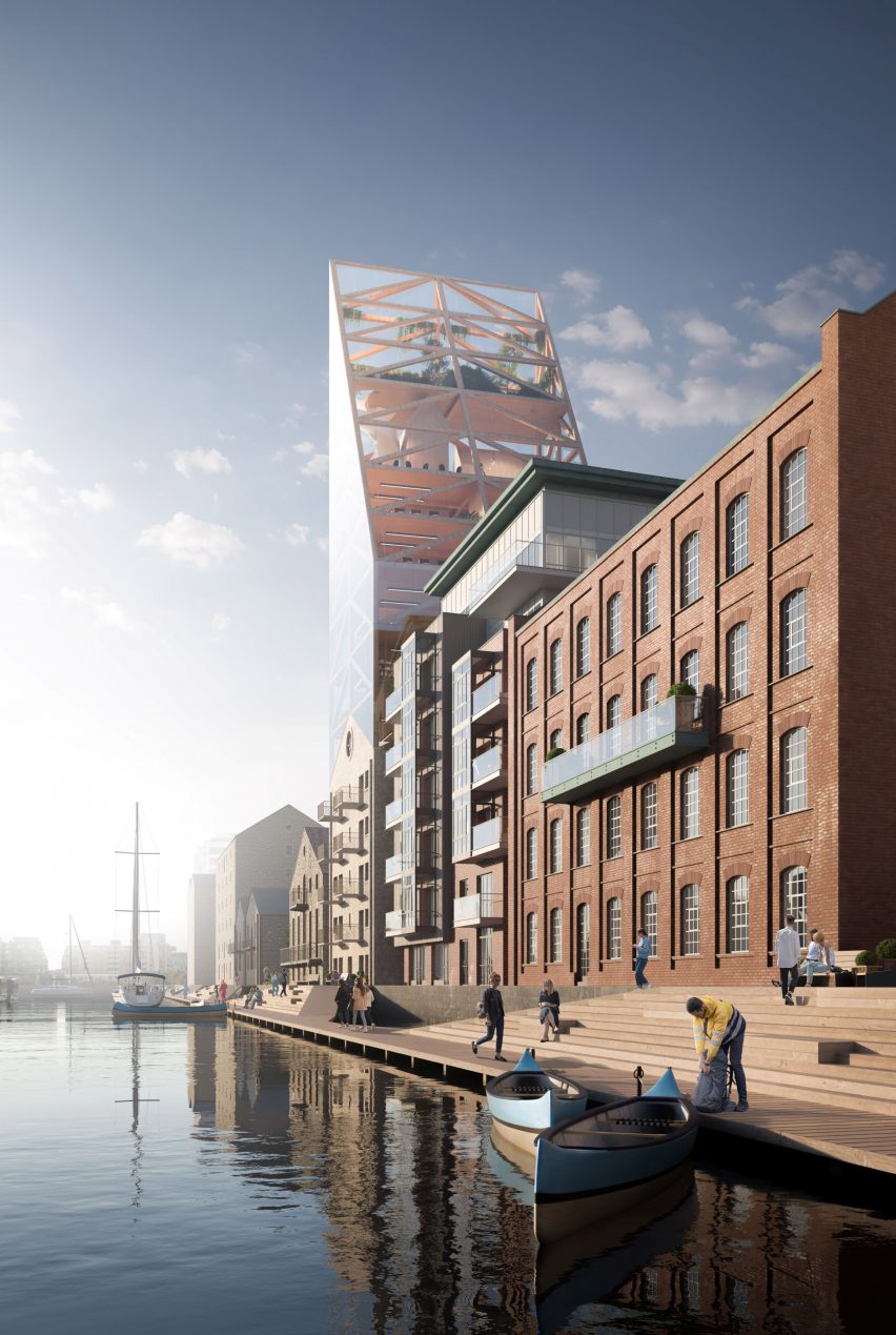 Dock Mill building in Dublin seen from the side