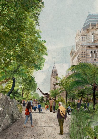 A view the Urban Nature Project's west garden by Feilden Fowles