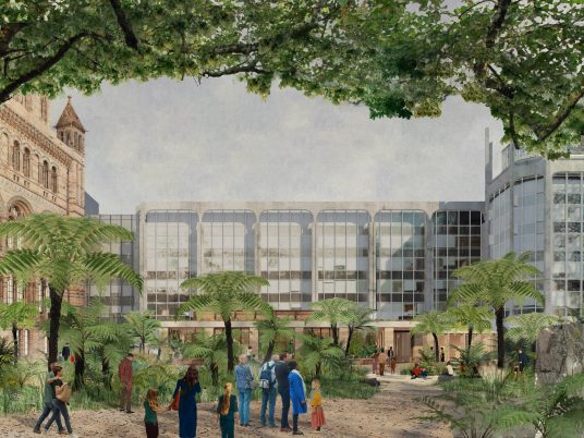 A visual of the Urban Nature Project's Garden Building by Feilden Fowles
