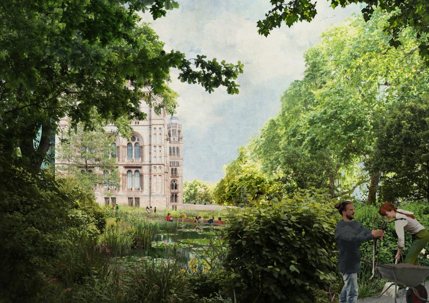 A wildlife garden in the Urban Nature Project by Feilden Fowles